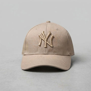 Premium Beige NY Tonal Embroidered Adjustable Cap