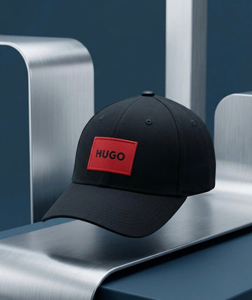 HUGO Red Patch Premium Cap – Sleek Black Edition