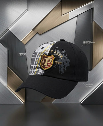 U.S. Polo Assn. Premium Cap – Split Plaid & Black Edition