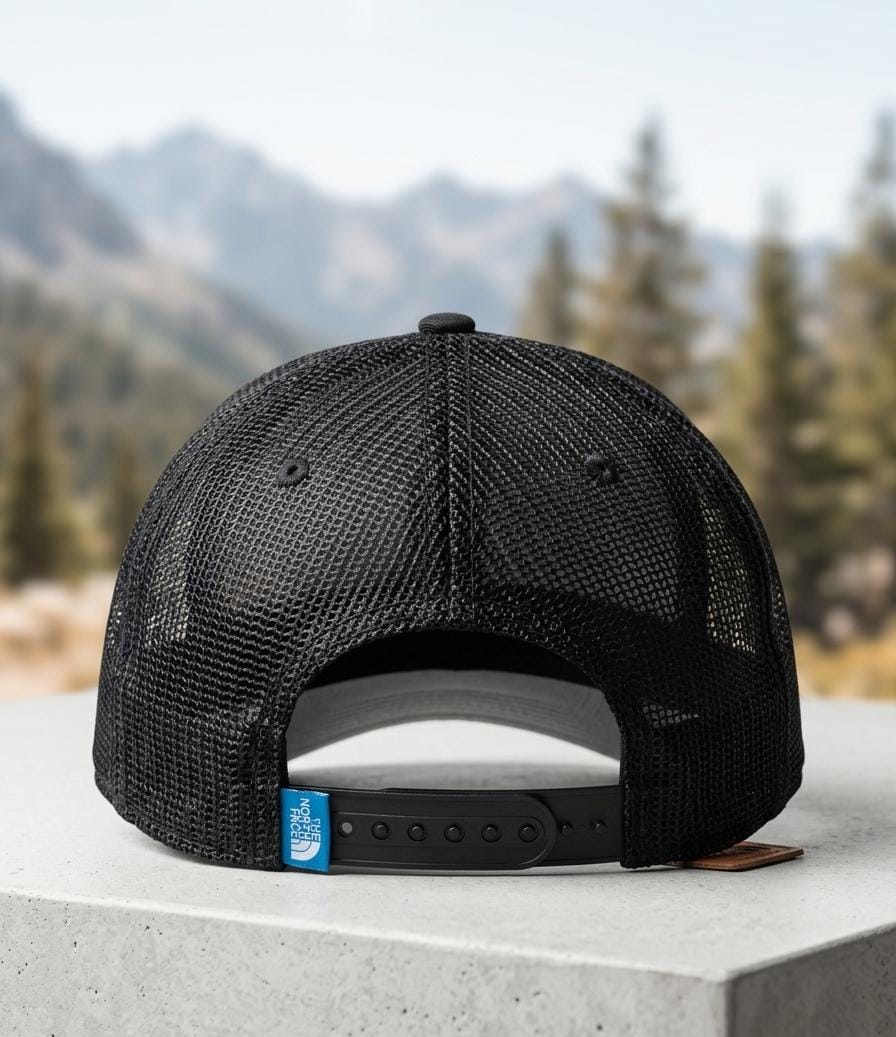 The North Face Patch Mesh Trucker Cap – Premium Quality (Black)
