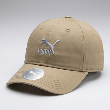 PUMA Embroidered Cotton Baseball Cap – Beige / Khaki