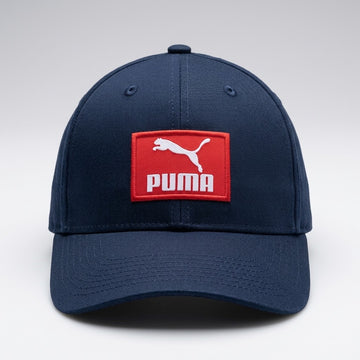 PUMA Red Patch Logo Baseball Cap – Navy Blue