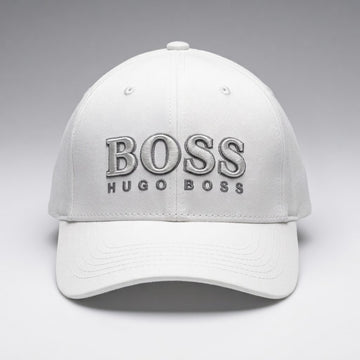 Hugo Boss Logo Cotton Baseball Cap – White