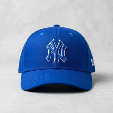 NY Outline Embroidered Logo Baseball Cap – Royal Blue